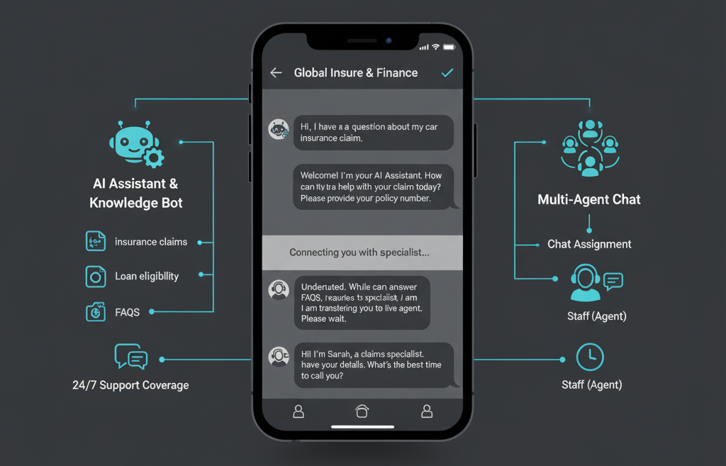 AI Chatbot and Live Agent Support